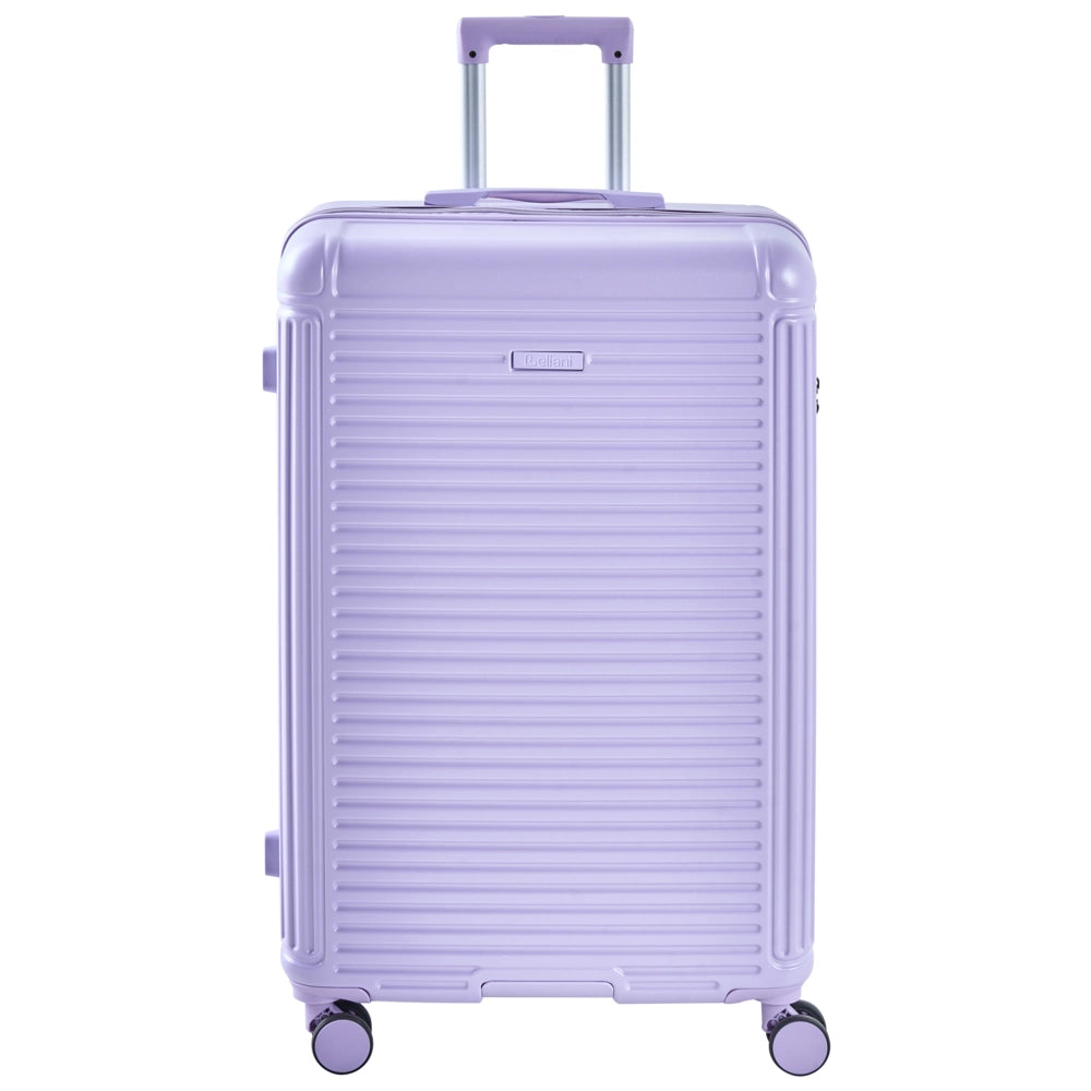 Set di 3 valigie viola in materiale sintetico con ruote silenziose in ferro e cerniera antifurto 3 misure Lucchetto TSA Comodità