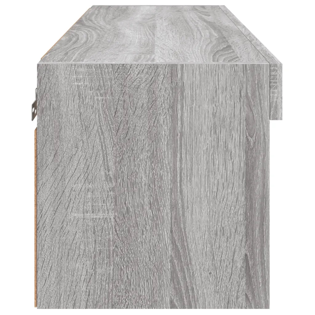 Mobile Porta TV con Luci LED Grigio Sonoma 80x30x30 cm 837151