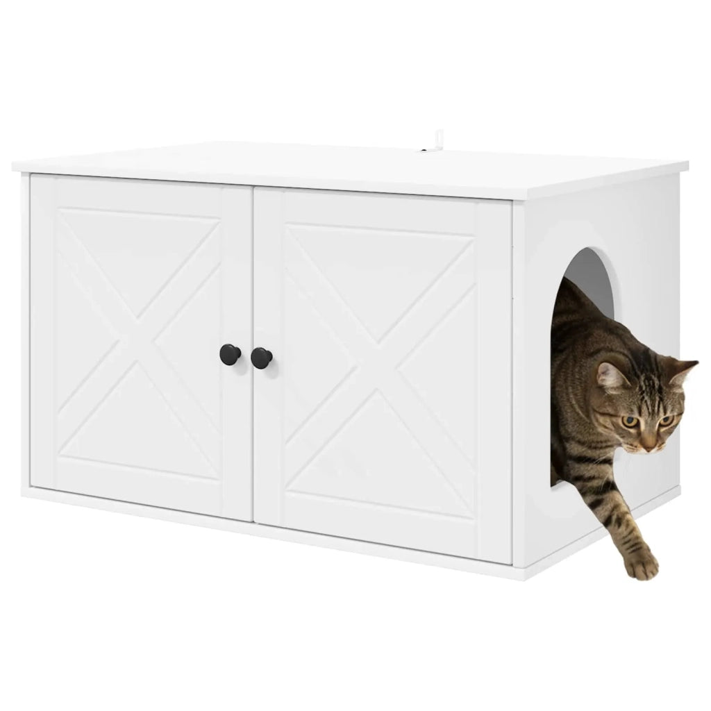 Casa per Gatti Bianco 85 x 55 x 50,5 cm Legno multistrato 8000725