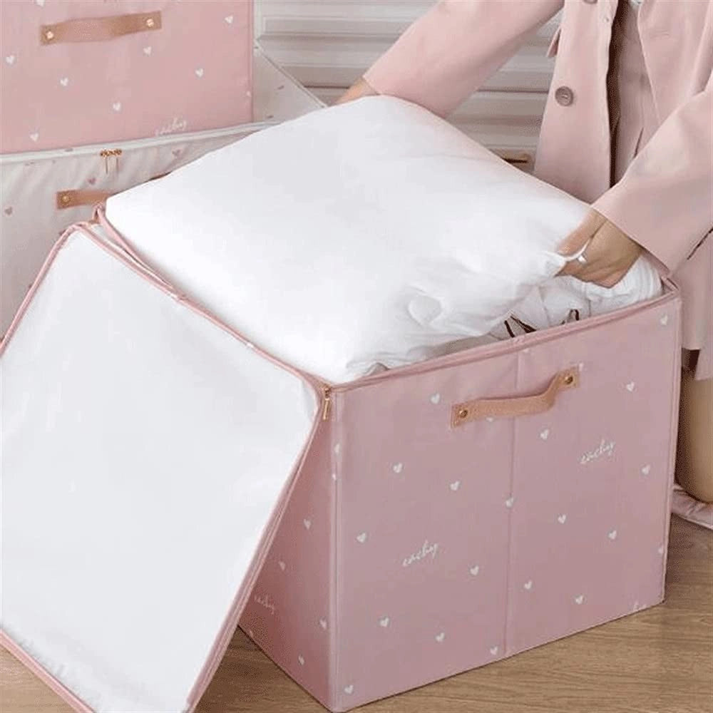 Trade Shop - Box Scatola Salvaspazio Armadio Contenitore Porta Oggetti Organizer 35x30x20 Cm -