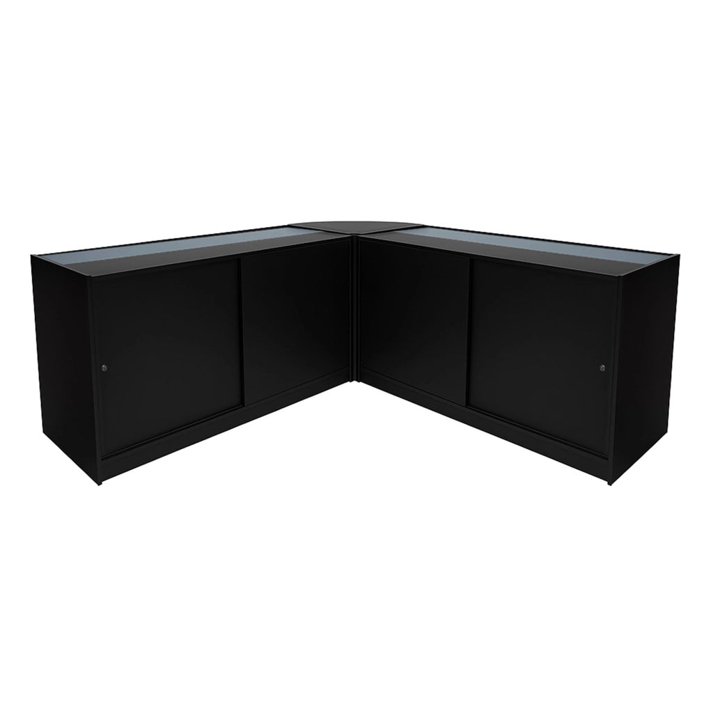 Set Banconi LED Nero Harmonia B1500 C1500 LM60 Vetrina Negozio con Serratura