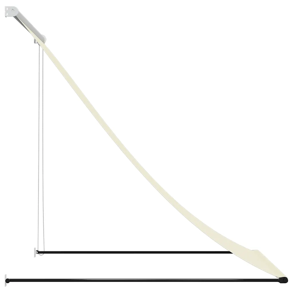Tenda da Sole Retrattile Crema 100x150 cm in Tessuto e Acciaio 368757