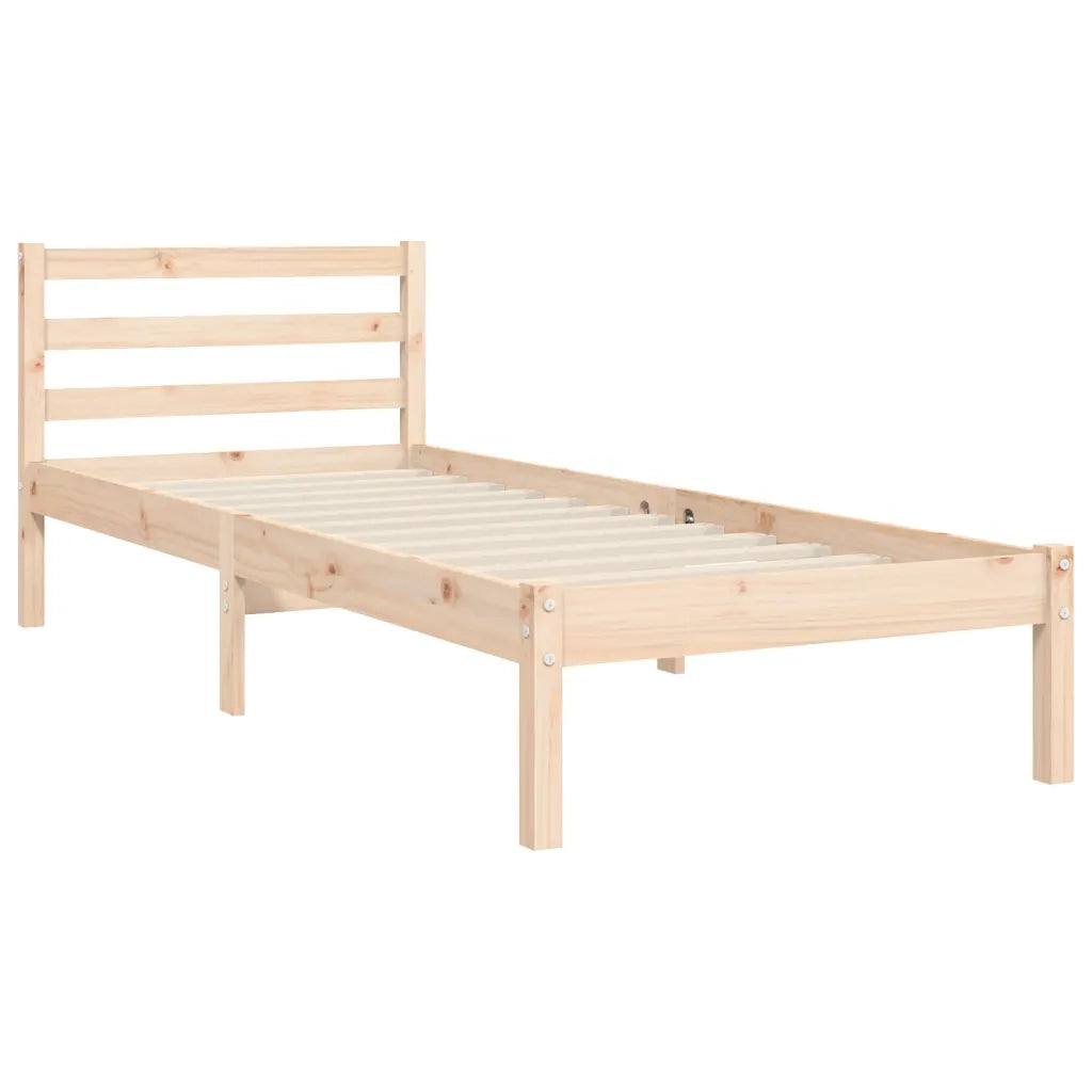 Giroletto con Testiera-Struttura Letto con testiera 100x200 cm in Legno Massello 511835