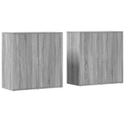 Credenze 2 pz | Madia | Buffet da pranzo | Armadio da pranzo Grigio Sonoma 79x38x80 cm in Legno Multistrato