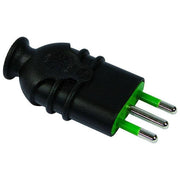 Fanton spina mobile italiana 2P+T 16A 250V, Hi-Pro, antiurto, nera, CEI 23-50, FME80111
