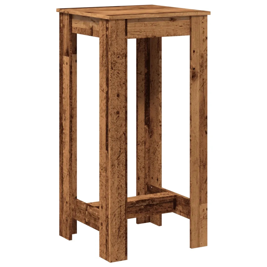 vidaXL Tavolo da Bar Legno Antico 51x50x103,5 cm in Legno Multistrato