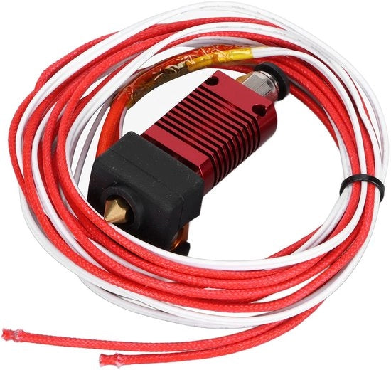 Kit di testa calda per stampante 3D - Nozzle in rame - Termistore - Copertura in silicone - Blocco di raffreddamento in alluminio - Maniglia in PTFE - Componenti per stampante 3D