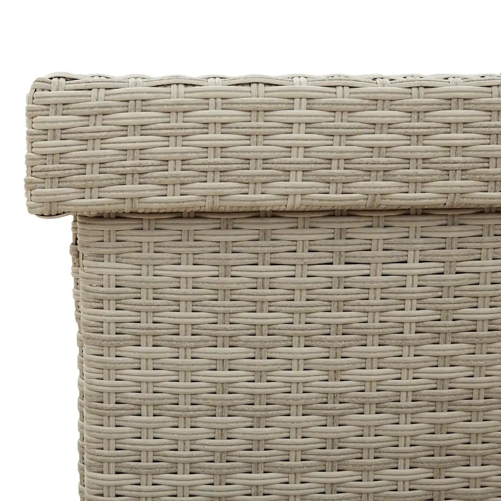 Contenitore da Giardino con Ruote Grigio Chiaro Polyrattan CFW7069978