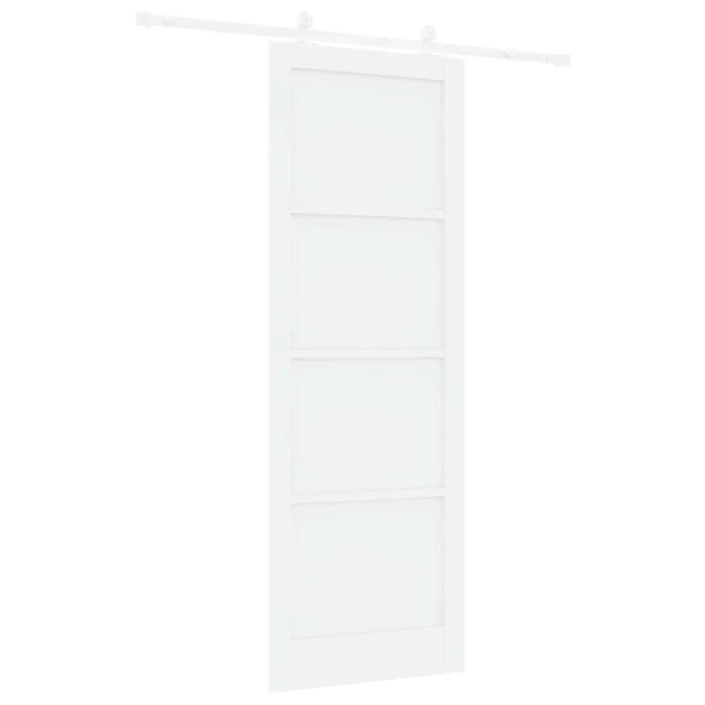 Porta scorrevole Bianco 83 x 232 cm Legno Massello di Pino 3445473