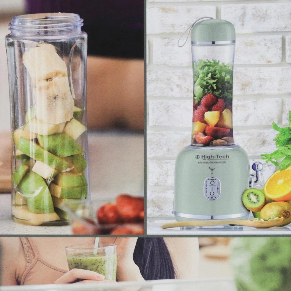 HIGH-TECH FRULLATORE DA 300 WCAPIENZA 600ML CON MINI BULLET SPORTIVO VERDE