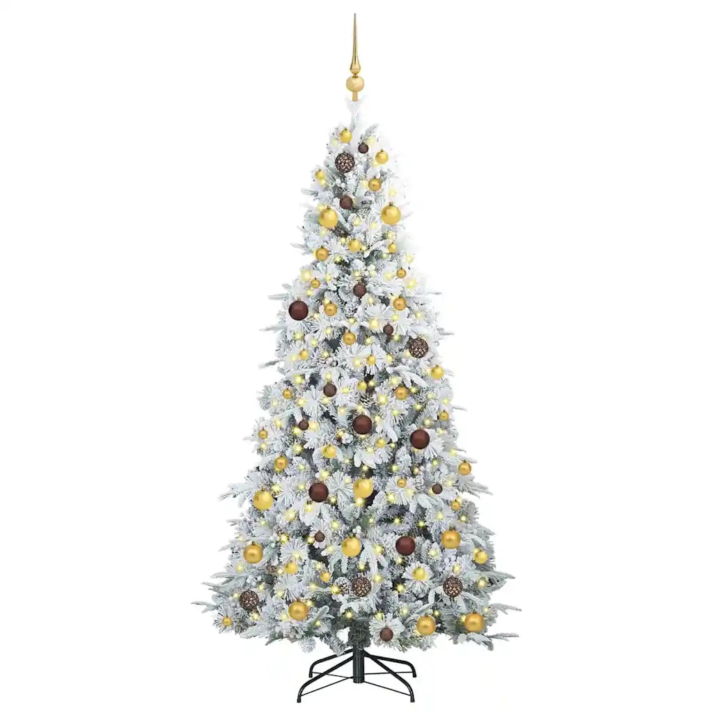 Albero di Natale Artificiale con Rami Pieghevoli Bianco 210 cm 3397494