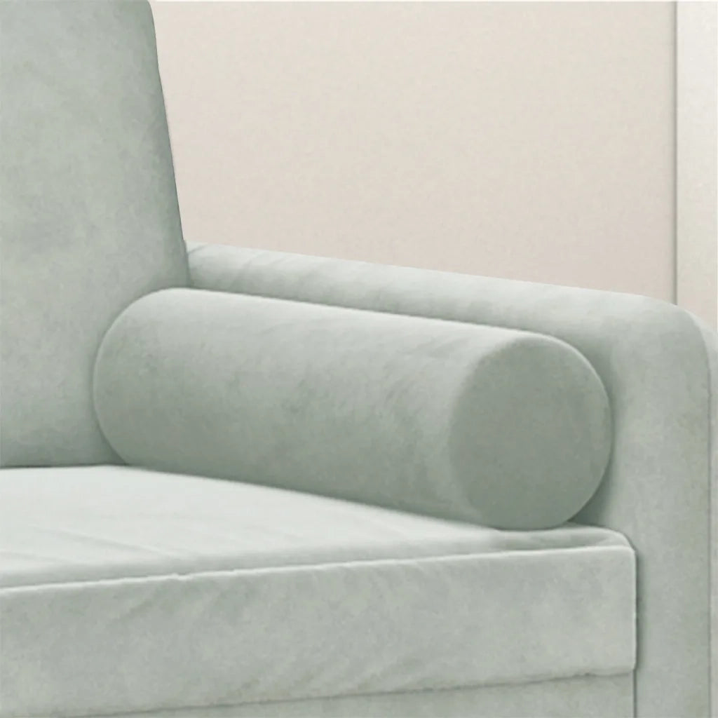 Cuscini Decorativi 2 pz Grigio Chiaro ?15x50 cm in Velluto CFW9350374