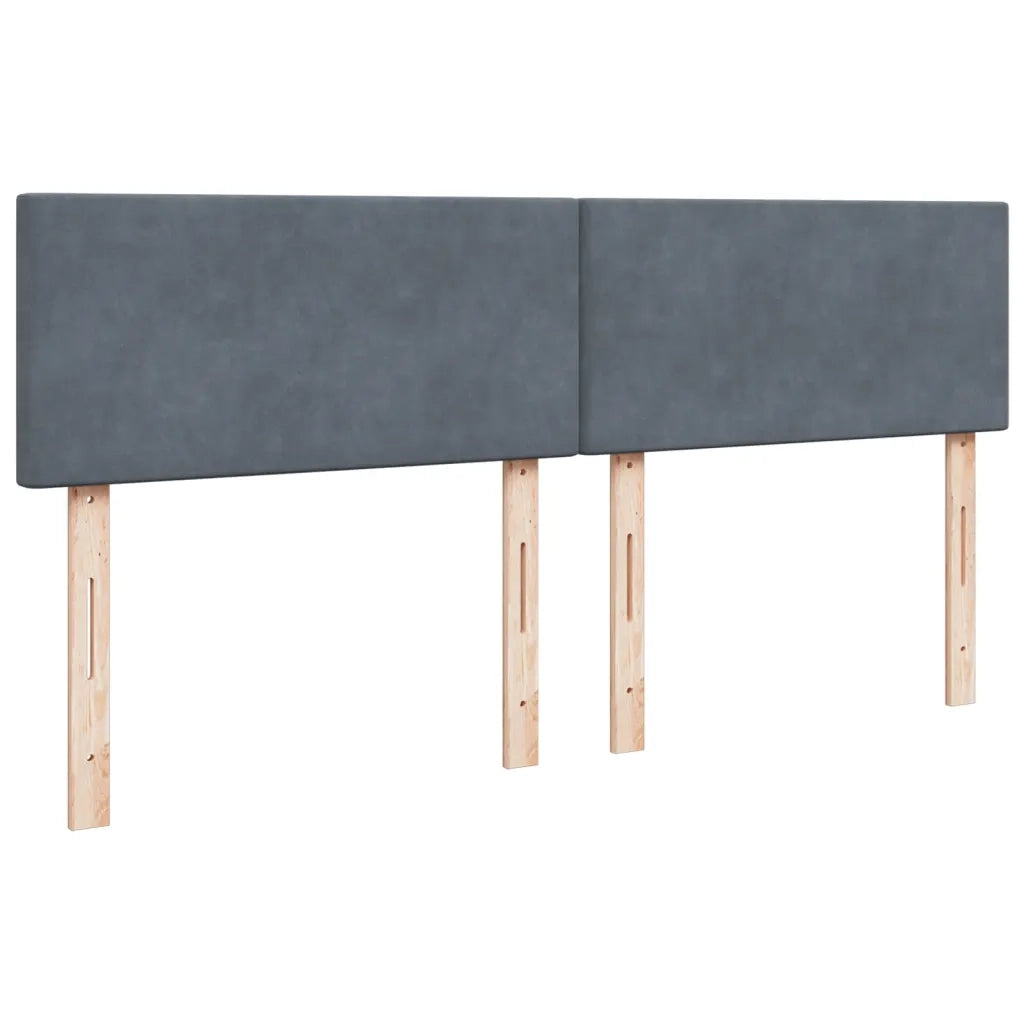 vidaXL Giroletto a Molle con Materasso Grigio Scuro 200x200 cm Velluto