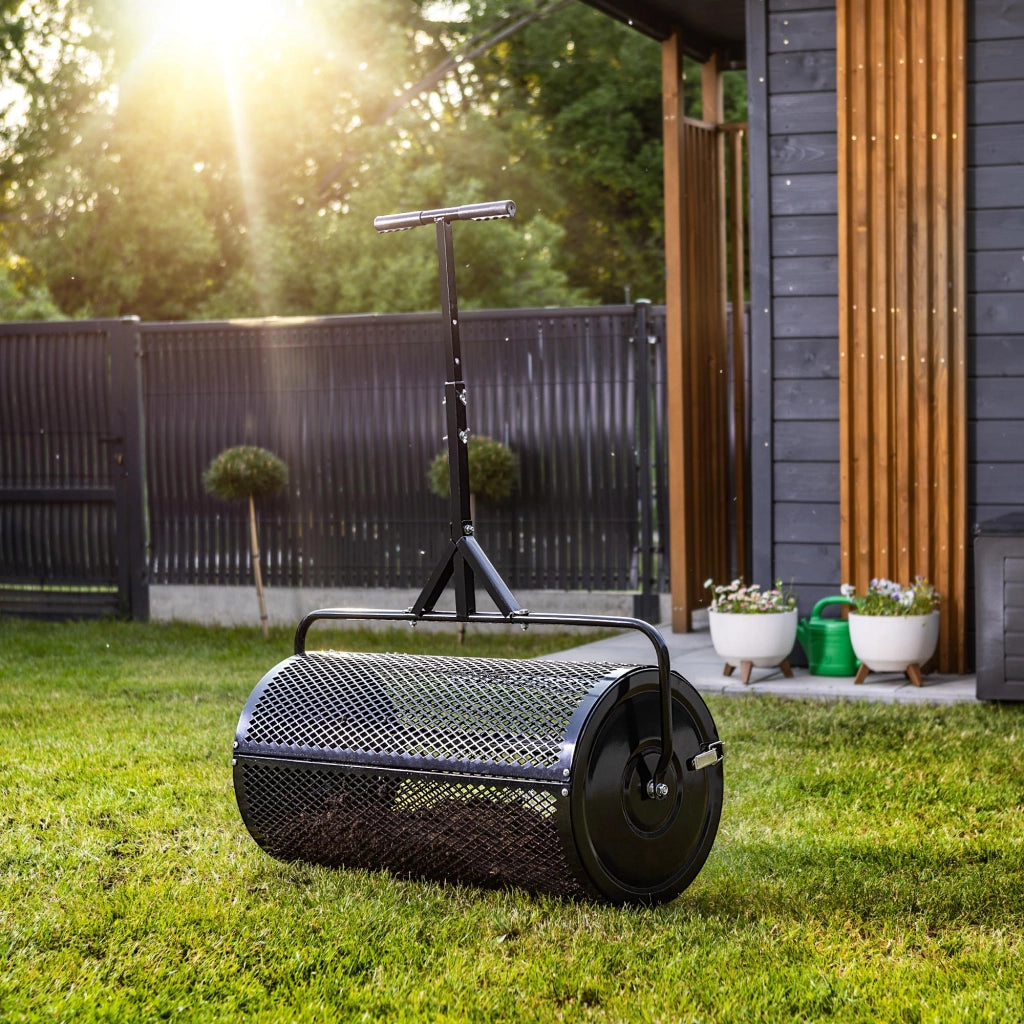KADAX Seminatore da giardino a rete 80 cm 100 L
