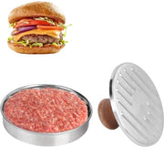 Hamburgerpers in Rostfreiem Stahl 304 - Smasher per Burger - Superficie Antitraslucida - Facile da Pulire - Attrezzo Duraturo - Hamburger Perfetti - Burgerpers