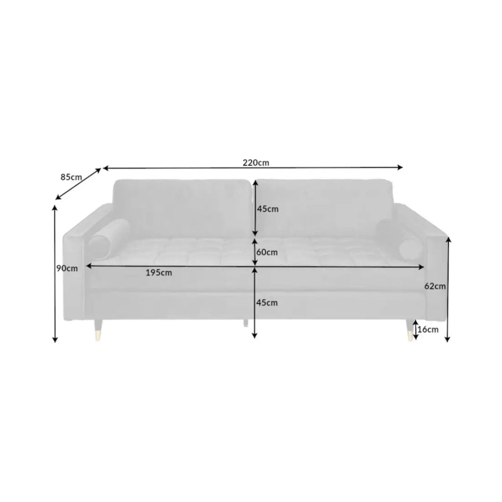 Divano ad angolo reversibile KOLIRI grigio – Divano design in velluto con pouf abbinato