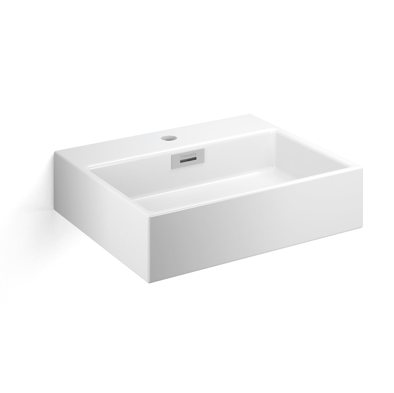 Lineabeta - Lavabo rettangolare da appoggio/sospeso Quarelo 49,5x42 cm bianco