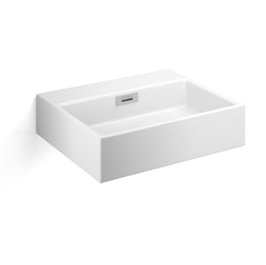 Lineabeta - Lavabo rettangolare da appoggio/sospeso Quarelo 49,5x42cm bianco
