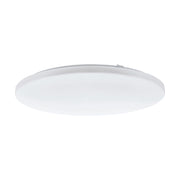 Plafoniera Moderna Frania Acciaio Bianco Luce Led Integrato 50W