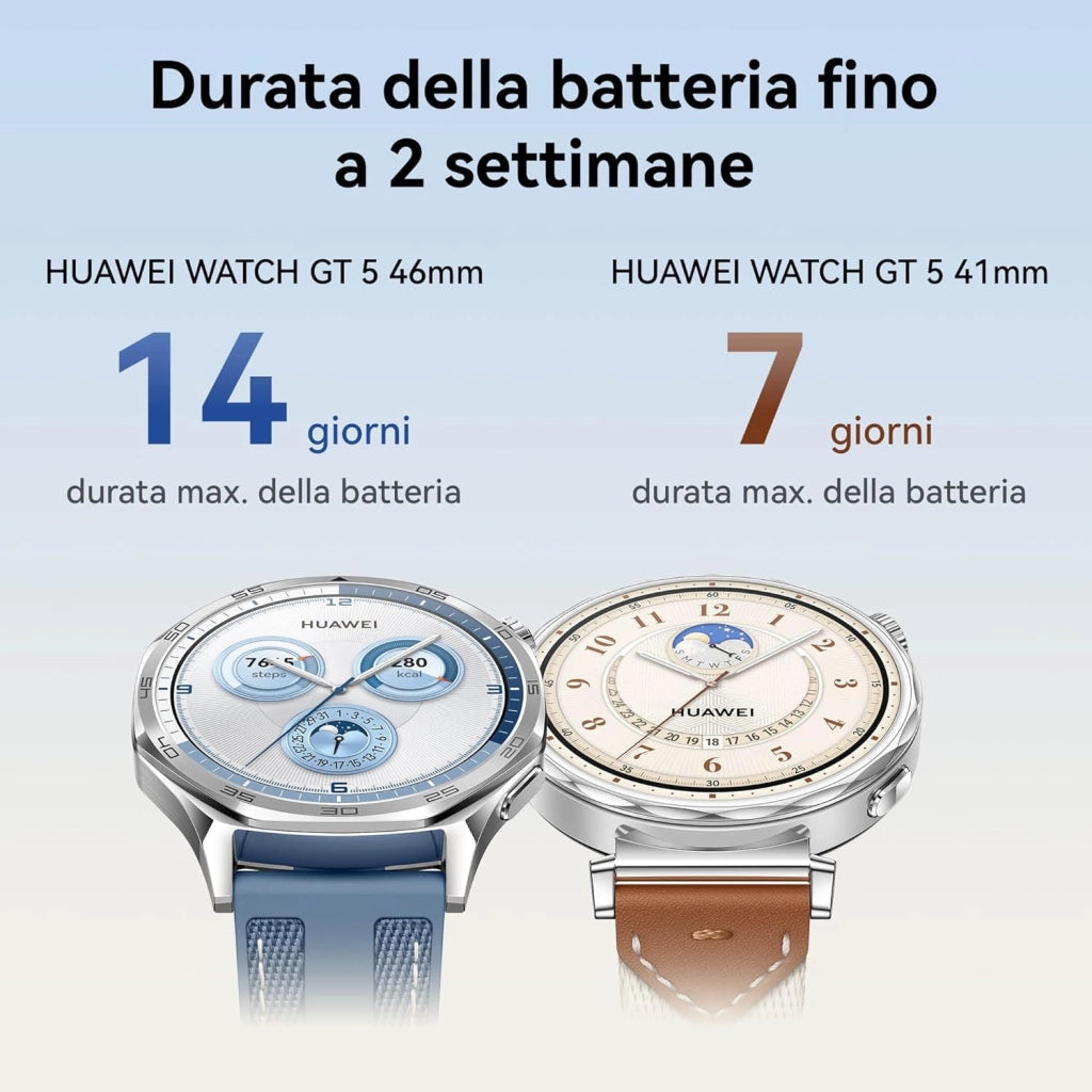 HUAWEI WATCH GT 5 41mm Smartwatch, Design Elegante, Nuova Modalità Corsa e Ciclismo, Monitoraggio della Salute, 7 Giorni di Durata della Batteria, iOS e Android, Dorata