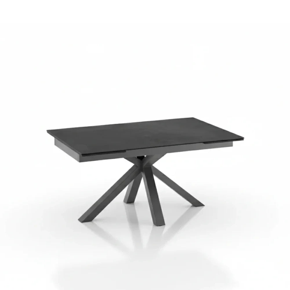Tavolo da pranzo allungabile in ceramica grigio Guernica 160-240x90 cm fino a 10 posti | Duzzle
