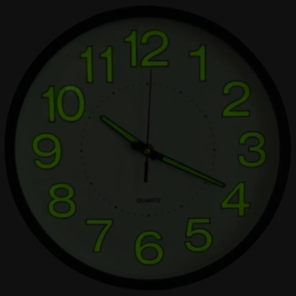 Orologio da Parete Luminoso Nero 30 cm 325166