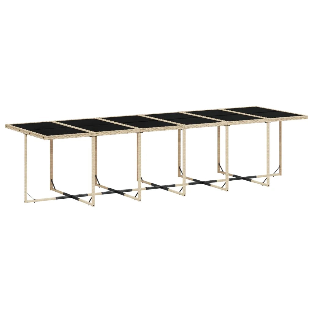 Set Pranzo da Giardino 13 pz con Cuscini Beige Misto Polyrattan 3277715