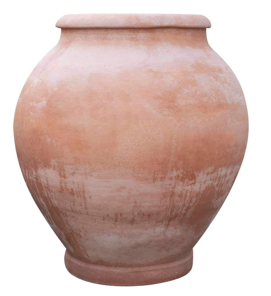 Biscottini Giara liscia invecchiata, in terracotta toscana 100% Made in Italy interamente Lavorata a Mano L70xPR70xH84 cm
