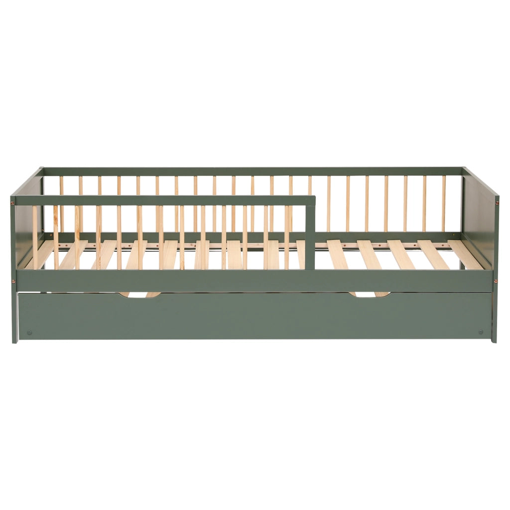 Letto a scomparsa per bambini 190x90cm verde ADAM