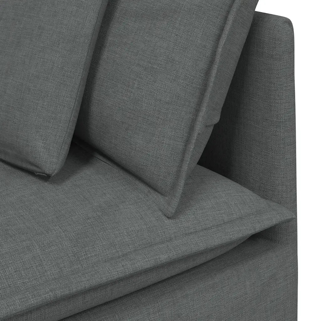 Modulo Angolare Divano Modulare con Cuscini Grigio Scuro 100 cm CFW7644293