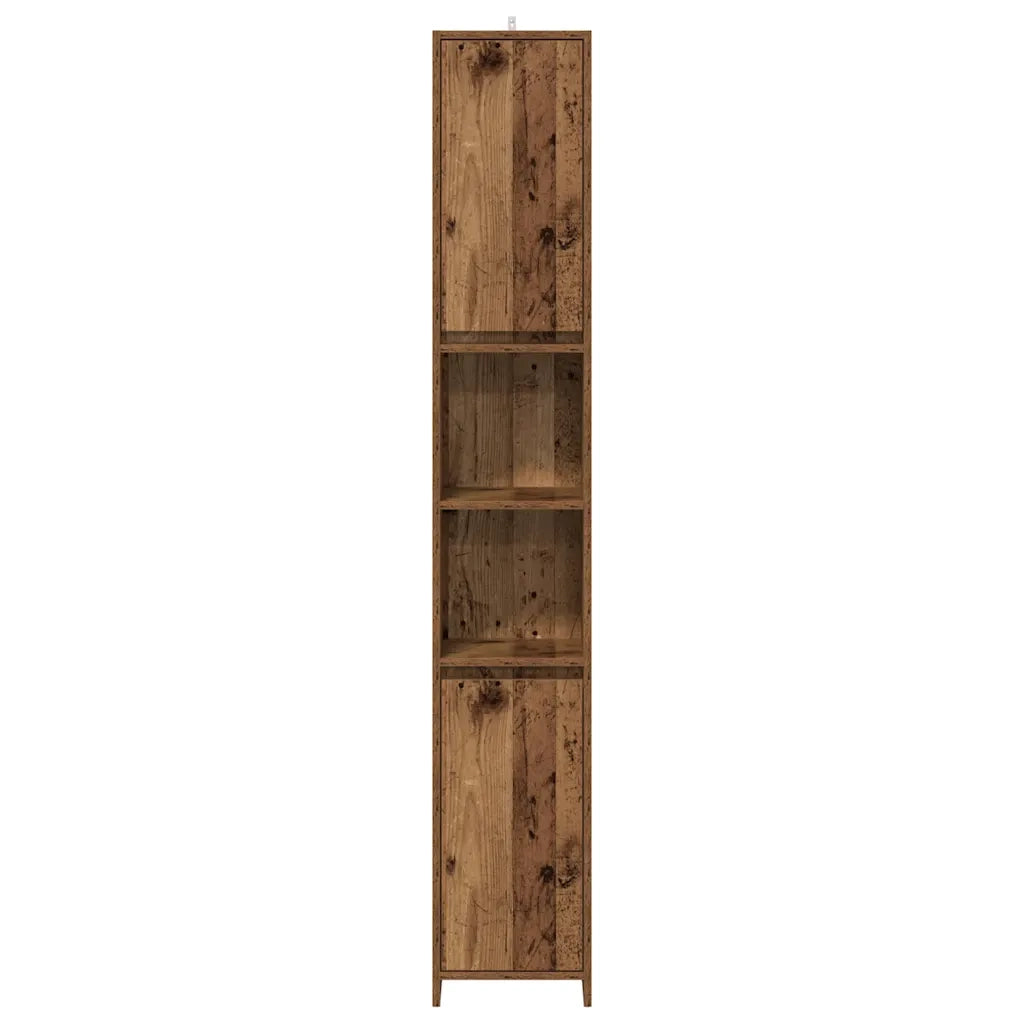 Mobile da Bagno Legno Antico 30x30x183,5 cm in Truciolato 856064