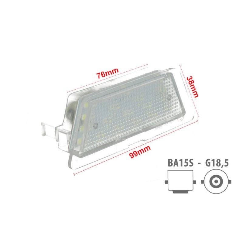 Kit Luci Targa Led Opel Astra G 1998-2004 Hatch Saloon Bianco Canbus 12V 2W