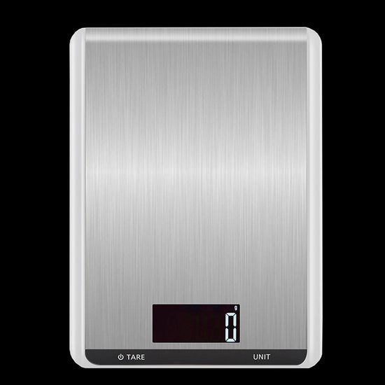 Ponderosità Cucina - Bilancia Digitale - Precisione Alta - Resistente all'Usura - 10kg 1g - Bianco