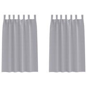 Tende Oscuranti | Tende Blackout con Anelli 2 pz Grigio Metallico 175 x 140 cm