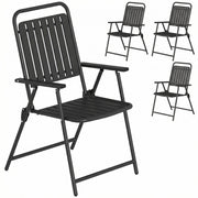 Sedie da giardino pieghevoli ¨C zephmum ¨C nere, metallo, 55x63x93 cm