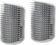 Set di spazzole per gatti - 2 pezzi - Spazzola angolare per gatti - Spazzola per gatti - Auto-spazzola per gatti - Per installazione su parete, pilastro o piede di tavolo - Auto-spazzolatrice per gatti - Spazzola massaggiante per gatti