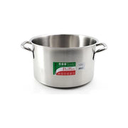 Casseruola alta per induzione con 2 manici in acciaio Inox Diametro 32