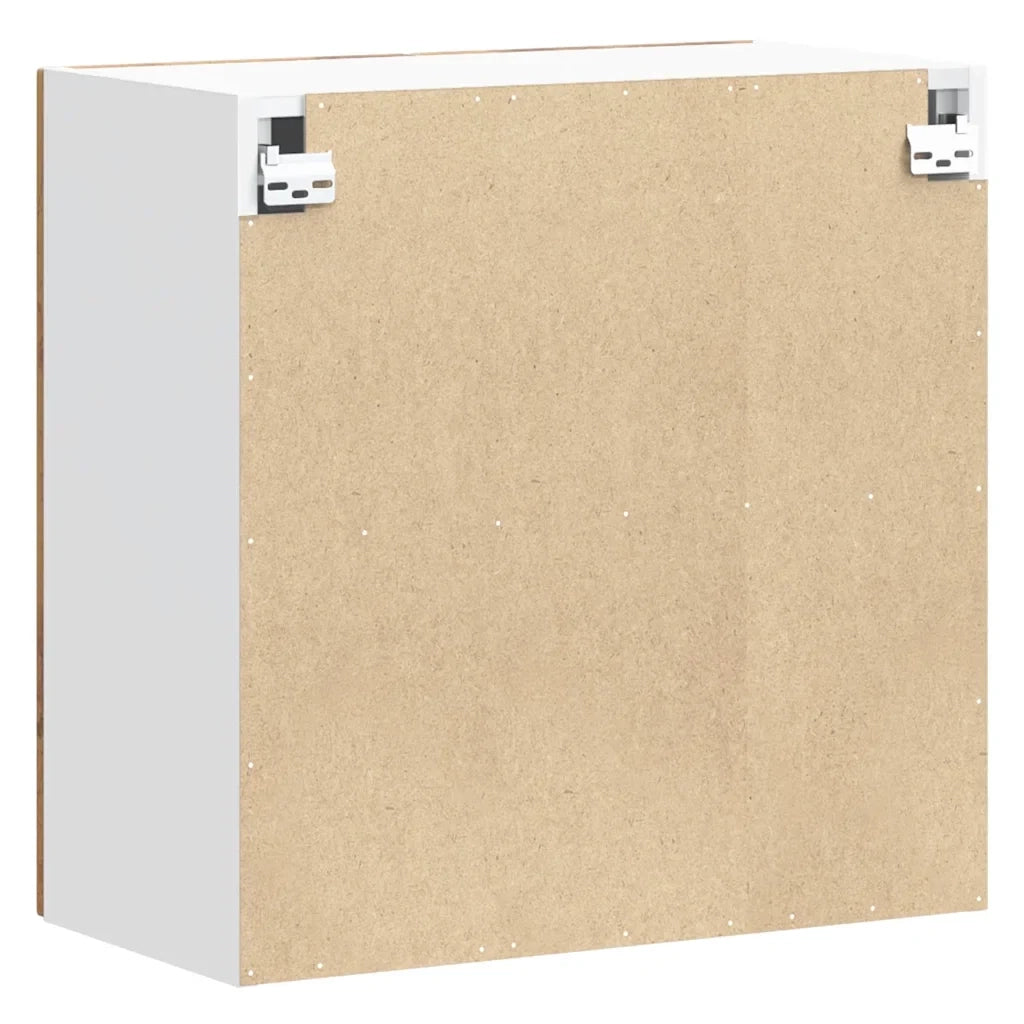 Pensile da cucina funzionale e di design dall'aspetto anticato 60 x 31 x 60 cm realizzato in legno composito con finitura effetto legno invecchiato 02_0050170