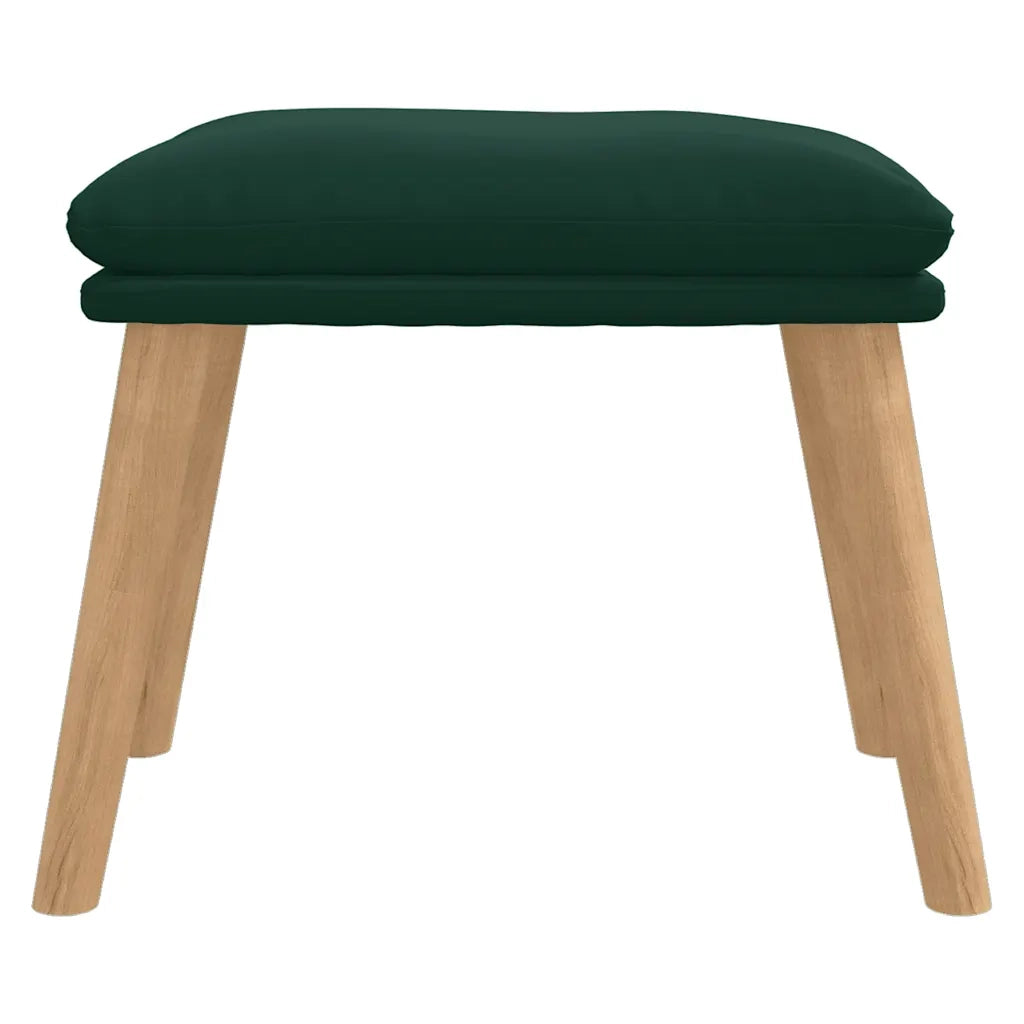 Poggiapiedi Verde Scuro 45x29,5x35 cm in Velluto 341437