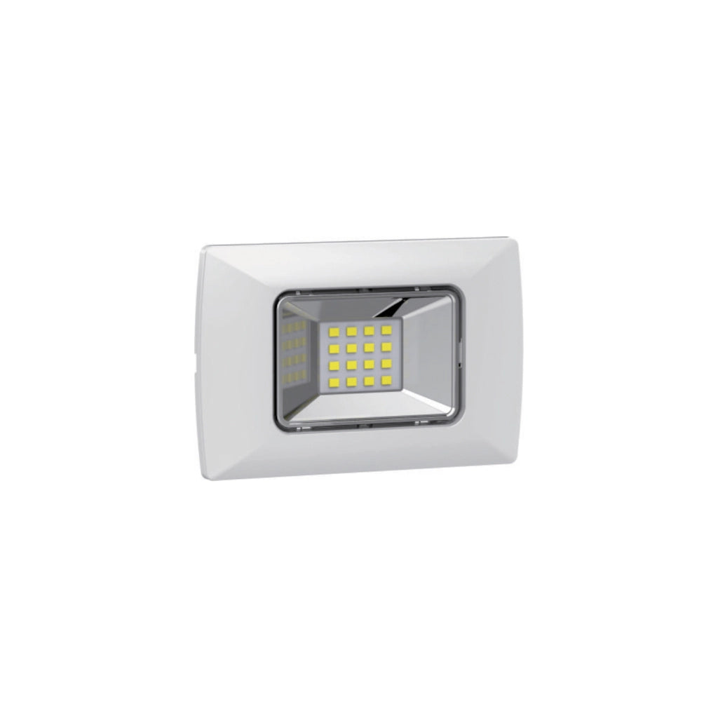Alcapower Lampada d'emergenza da incasso per scatola 503, 100lm, 16 LED SMD, batteria Li-Ion, autonomia 3 ore, design compatto per impianti civili