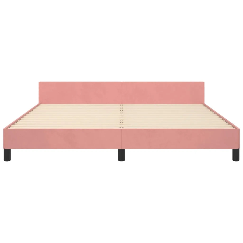 Giroletto con Testiera Rosa 160x200 cm in Velluto cod mxl 59127