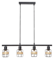 Lampada sospensione Indiana Rabalux 4xE14 nera 70cm