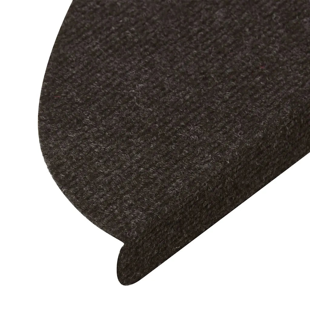 Tappetini Autoadesivi per Scale 10pz Neri 56x17x3 cm 355254