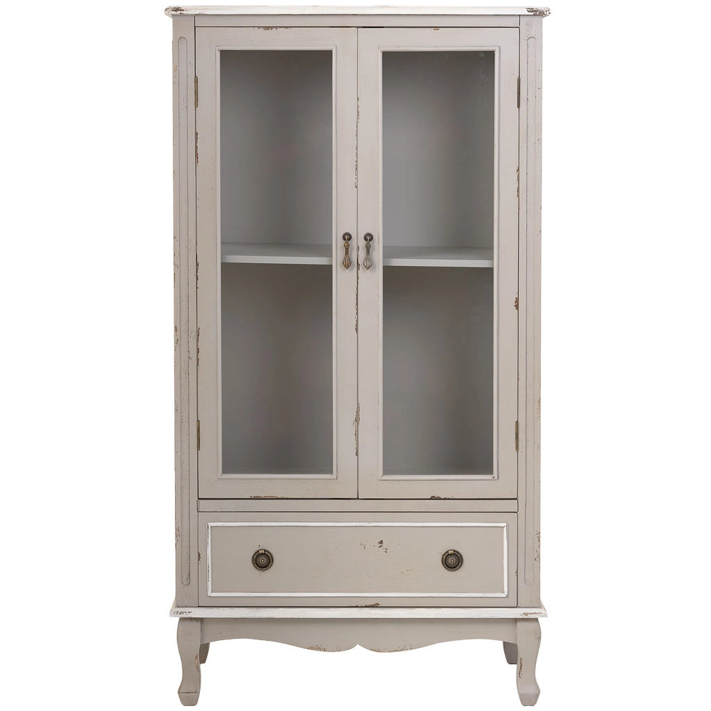 Vetrina in legno con 1 cassetto e 2 ante 80x42x148h cm