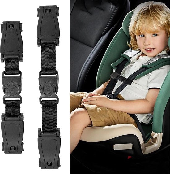 Riembeveiliging universale per bambini e animali - 2 pezzi - Protezione anti-gesprek - Cintura di sicurezza per seggiolino - Cintura di sicurezza per cani - Forma universale - Materiale duraturo