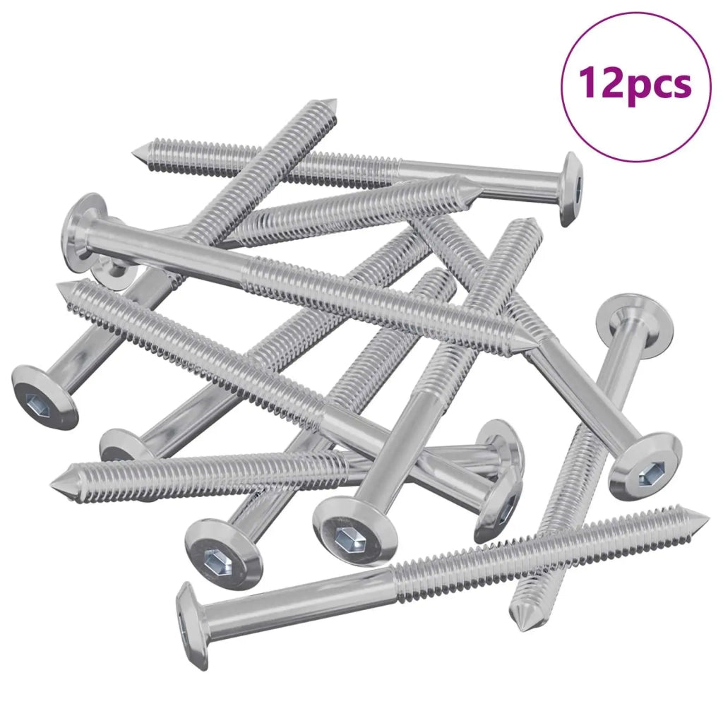Viti per mobili 12 pz Argento M6 x 85 mm Acciaio CFW3929683