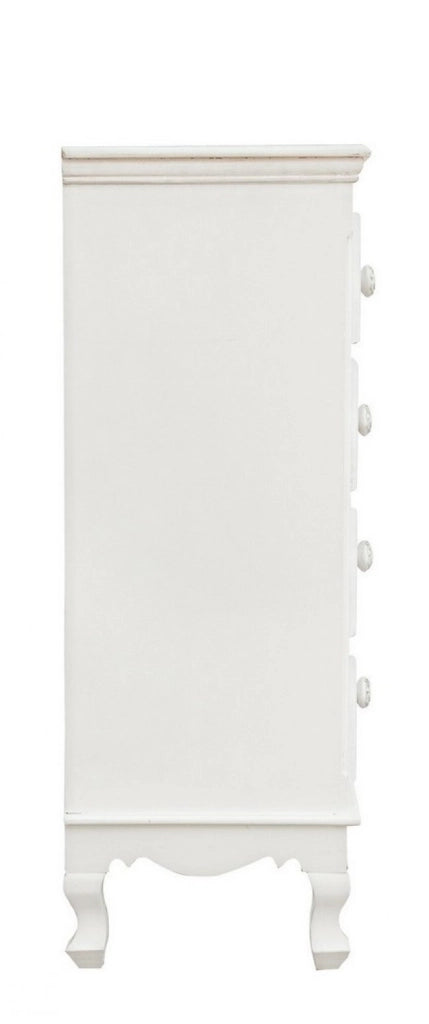 Cassettiera MDF Impiallacciato Bianco Stile Classico da Interno - ALBINE