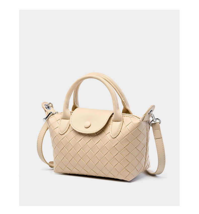 Borsa a mano in vera pelle, modello tote bag, colore bianco.