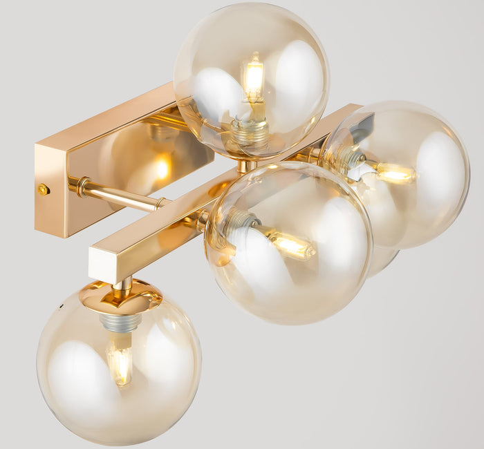 Lampada da parete Modern in Metallo Dallas Oro