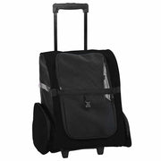 Carrello per Animali 3 in 1 Design Nero 48x32x(57-106) cm Tessuto Oxford 42007372